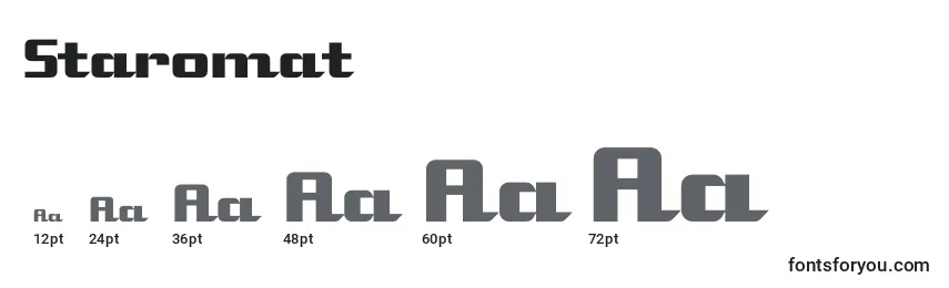 Staromat Font Sizes