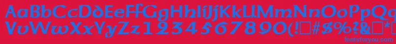 AmericanuncialBold Font – Blue Fonts on Red Background