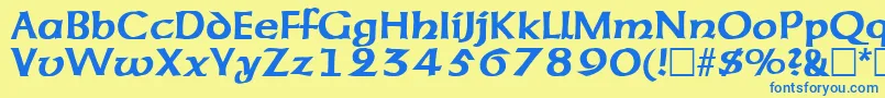 Lisätietoja AmericanuncialBold-fontista AmericanuncialBold-fontti – siniset fontit keltaisella taustalla