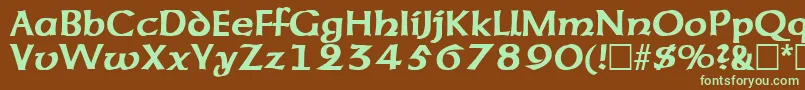 En savoir plus sur la police AmericanuncialBold Police AmericanuncialBold – polices vertes sur fond brun