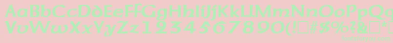 AmericanuncialBold-Schriftart – Grüne Schriften auf rosa Hintergrund