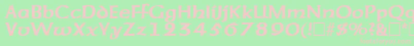 AmericanuncialBold Font – Pink Fonts on Green Background