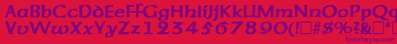 AmericanuncialBold Font – Purple Fonts on Red Background