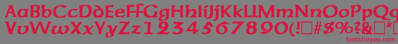 AmericanuncialBold Font – Red Fonts on Gray Background