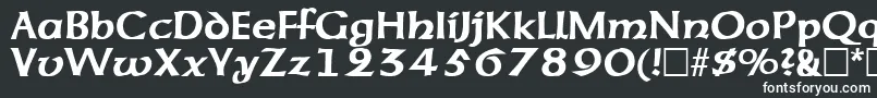 Шрифт AmericanuncialBold – белые шрифты на чёрном фоне