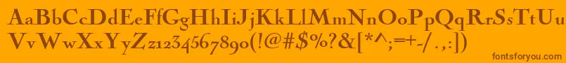 Nicolascoctbla Font – Brown Fonts on Orange Background
