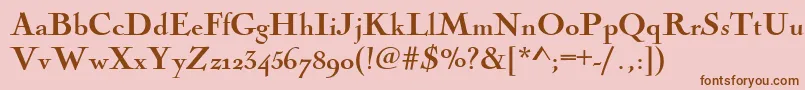 Nicolascoctbla Font – Brown Fonts on Pink Background