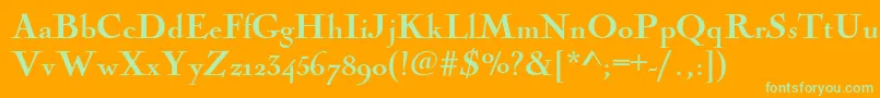 Nicolascoctbla Font – Green Fonts on Orange Background