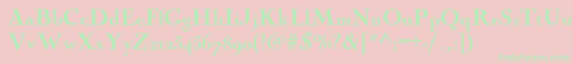 Nicolascoctbla Font – Green Fonts on Pink Background