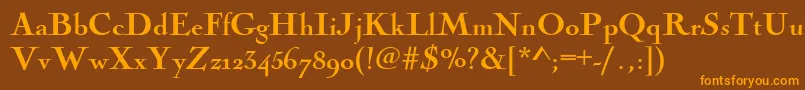 Nicolascoctbla Font – Orange Fonts on Brown Background