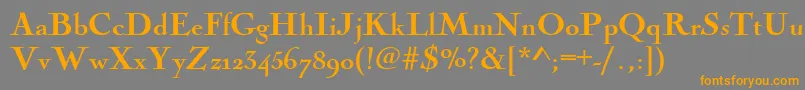 Nicolascoctbla Font – Orange Fonts on Gray Background