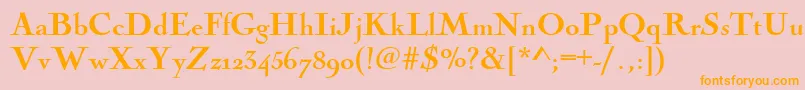 Nicolascoctbla Font – Orange Fonts on Pink Background