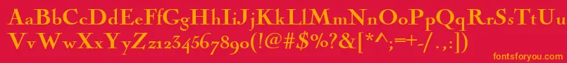 Nicolascoctbla Font – Orange Fonts on Red Background