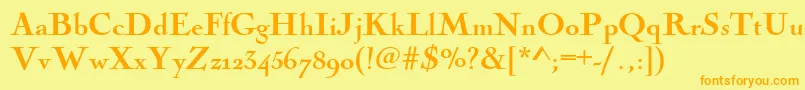 Nicolascoctbla Font – Orange Fonts on Yellow Background