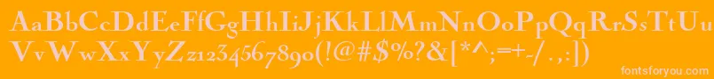 Nicolascoctbla Font – Pink Fonts on Orange Background