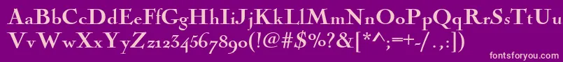 Nicolascoctbla Font – Pink Fonts on Purple Background