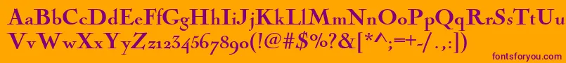 Nicolascoctbla Font – Purple Fonts on Orange Background