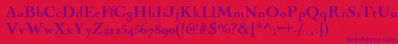 Nicolascoctbla Font – Purple Fonts on Red Background