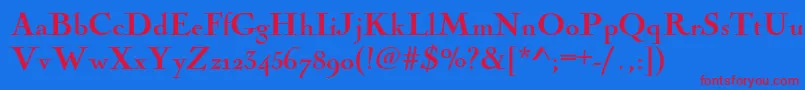 Nicolascoctbla Font – Red Fonts on Blue Background