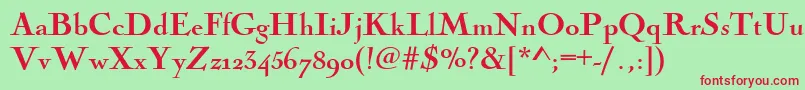 Nicolascoctbla Font – Red Fonts on Green Background