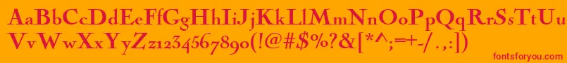 Nicolascoctbla Font – Red Fonts on Orange Background
