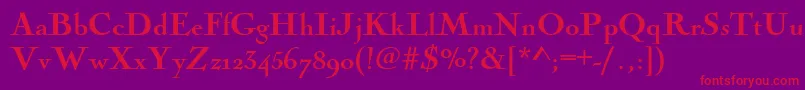 Nicolascoctbla Font – Red Fonts on Purple Background