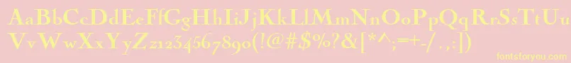 Nicolascoctbla Font – Yellow Fonts on Pink Background