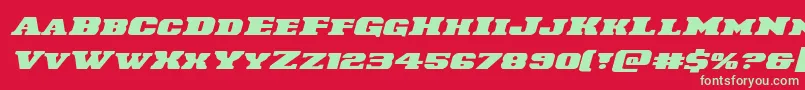 Laredotrailexpandital Font – Green Fonts on Red Background