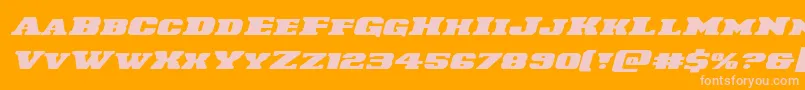 Laredotrailexpandital Font – Pink Fonts on Orange Background