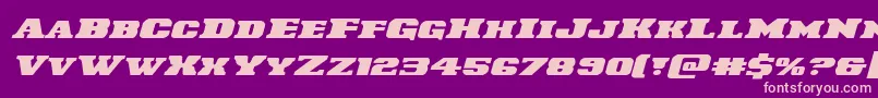 Laredotrailexpandital Font – Pink Fonts on Purple Background