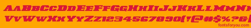 Laredotrailexpandital-fontti – punaiset fontit oranssilla taustalla