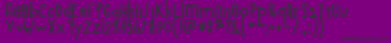 KyoritsuDengyo Font – Black Fonts on Purple Background