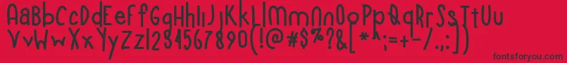 KyoritsuDengyo Font – Black Fonts on Red Background