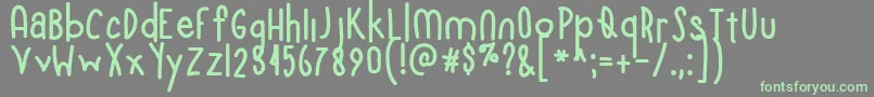 KyoritsuDengyo-fontti – vihreät fontit harmaalla taustalla
