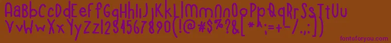 KyoritsuDengyo Font – Purple Fonts on Brown Background