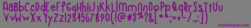 KyoritsuDengyo Font – Purple Fonts on Gray Background