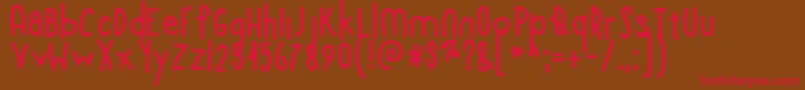 KyoritsuDengyo Font – Red Fonts on Brown Background