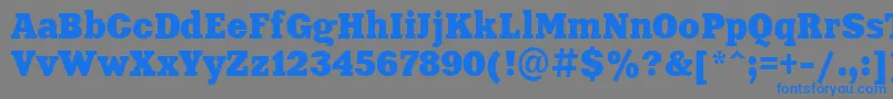 Aardvark85 Font – Blue Fonts on Gray Background