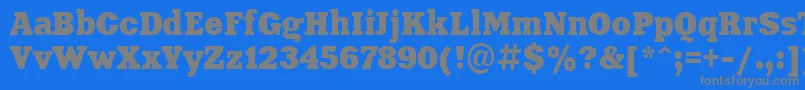 Aardvark85 Font – Gray Fonts on Blue Background