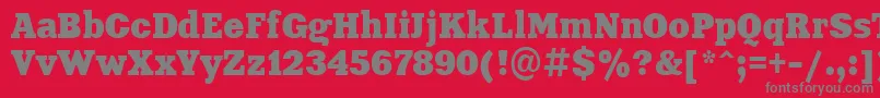 Aardvark85 Font – Gray Fonts on Red Background