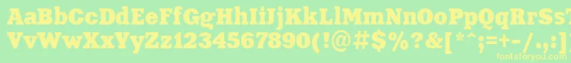 Aardvark85 Font – Yellow Fonts on Green Background