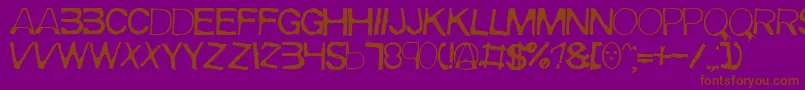 Meiry Font – Brown Fonts on Purple Background