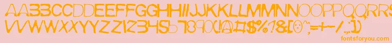 Meiry Font – Orange Fonts on Pink Background