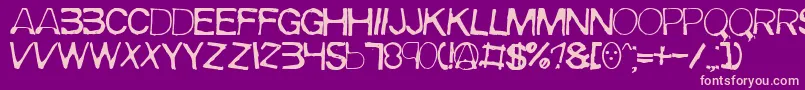 Meiry Font – Pink Fonts on Purple Background