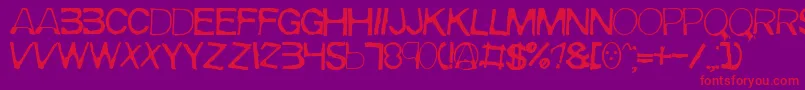 Meiry Font – Red Fonts on Purple Background