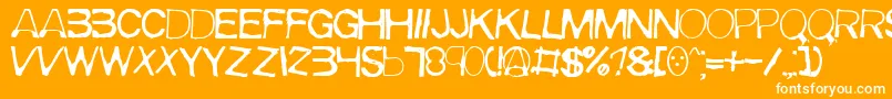 Meiry Font – White Fonts on Orange Background