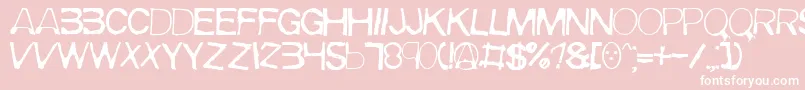 Meiry Font – White Fonts on Pink Background