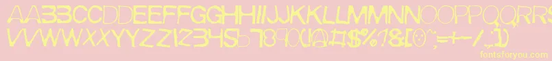 Meiry Font – Yellow Fonts on Pink Background