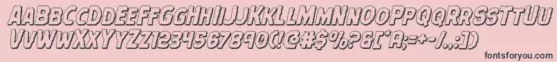 Terrorbabble3Dital Font – Black Fonts on Pink Background