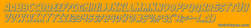 More about Terrorbabble3Dital Font Terrorbabble3Dital Font – Blue Fonts on Orange Background